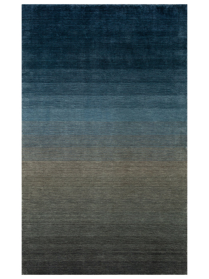 Donatella Serisi %100 Yeni Zelanda Yünü El Dokuma Gradyan Salon Oturma Odası Halı NAVY GREY - Carpetdocia