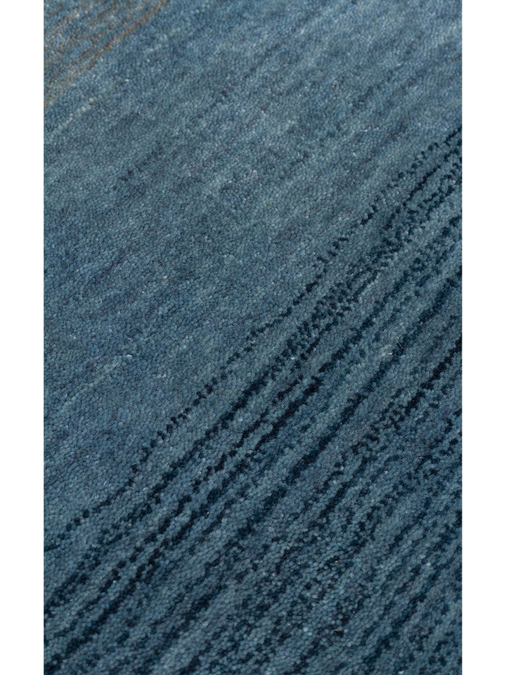 Donatella Serisi %100 Yeni Zelanda Yünü El Dokuma Gradyan Salon Oturma Odası Halı NAVY GREY - Carpetdocia