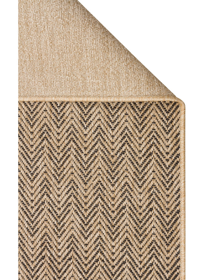 Dream İç ve Dış Mekan Kullanımına Uygun Kolay Temizlenebilir Sisal Görünümlü Halı 02 NATURAL BLACKXW - Carpetdocia