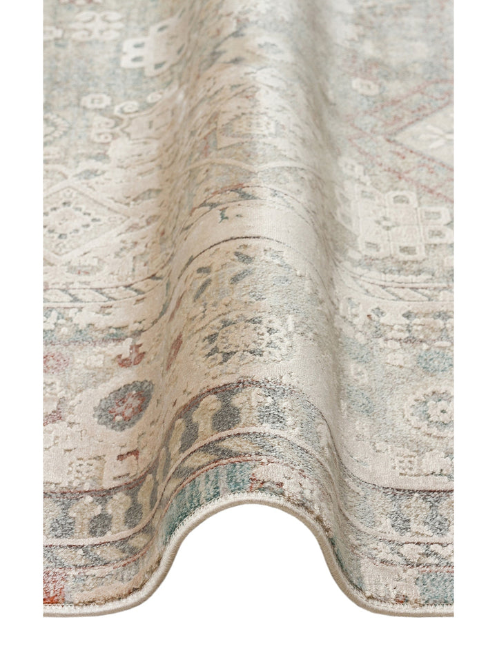 Golden Serisi %100 Naturel Yumuşak Dokulu Vintage Esintilere Sahip Sık Dokuma Salon Halısı 03 BEIGE - Carpetdocia