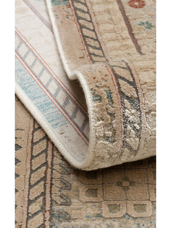 Golden Serisi %100 Naturel Yumuşak Dokulu Vintage Esintilere Sahip Sık Dokuma Salon Halısı 03 BEIGE - Carpetdocia