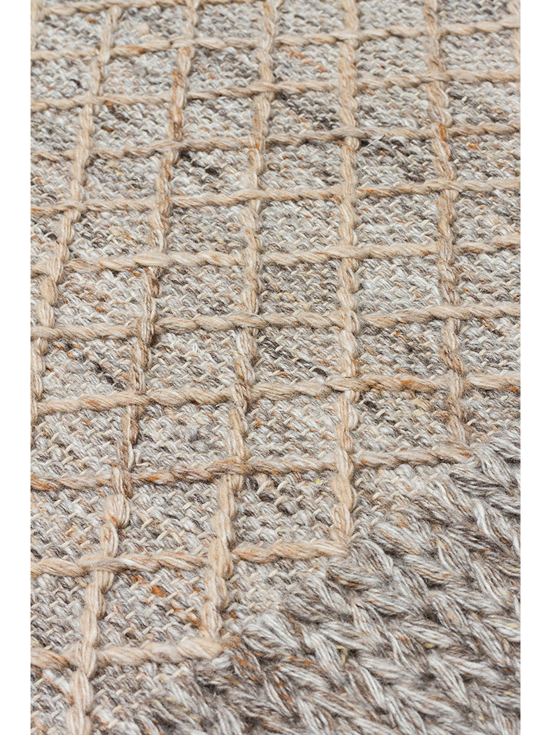Herringbone Serisi El Dokuma Modern Etnik Salon Oturma Odası Yatak Odası Halı BEIGE - Carpetdocia