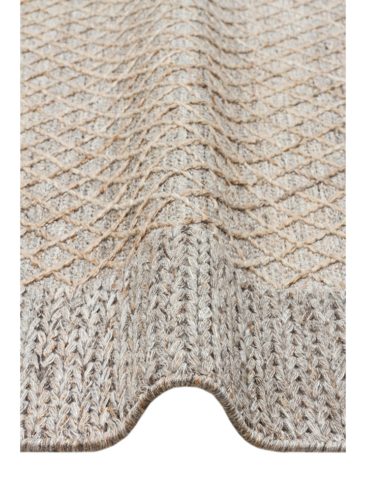 Herringbone Serisi El Dokuma Modern Etnik Salon Oturma Odası Yatak Odası Halı BEIGE - Carpetdocia
