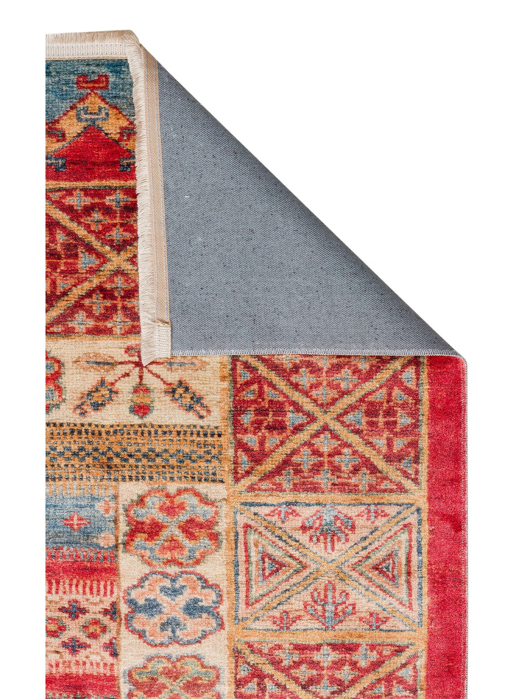 Historic Serisi Kaymaz Antik Desenli Salon Oturma Odası Koridor Mutfak Yıkanabilir Halı 04 MULTY - Carpetdocia
