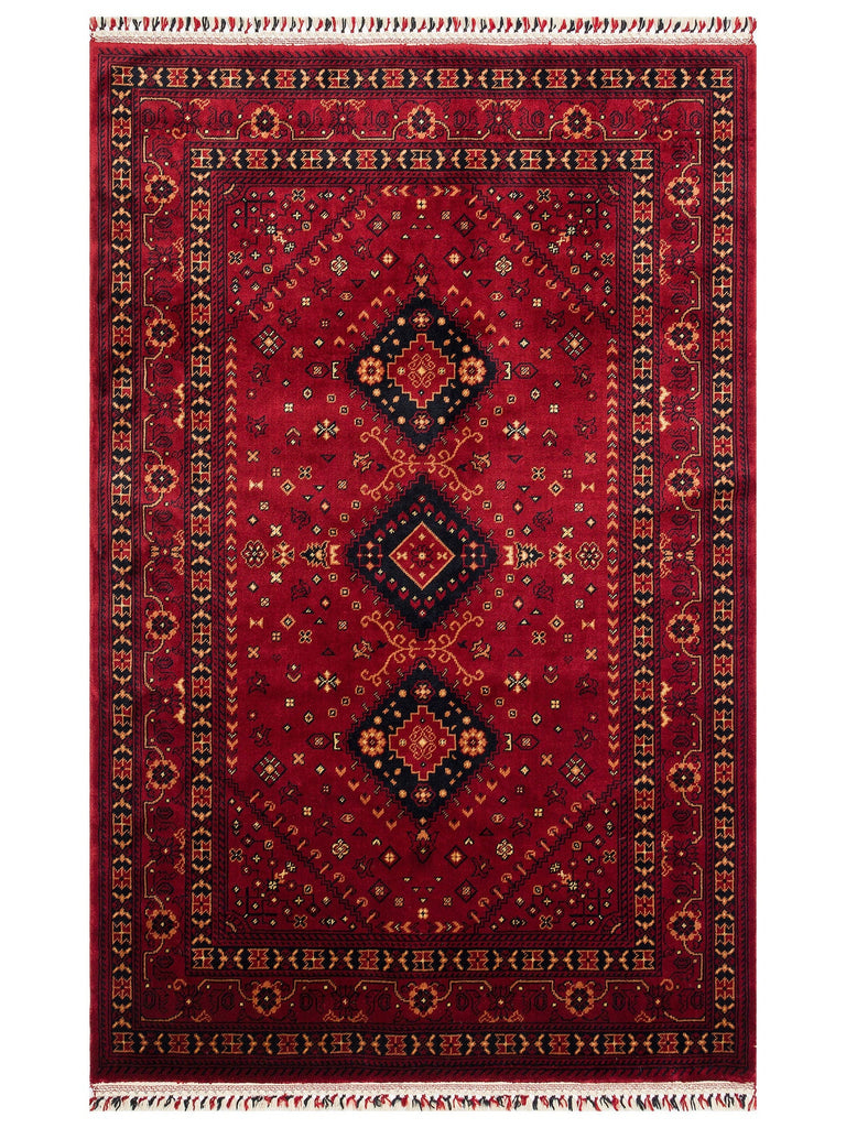 كابول أفغان ياغجيبيدير مزخرف يدوياً على أنوال خاصة سجادة تينسيل أوشاك 961 RED