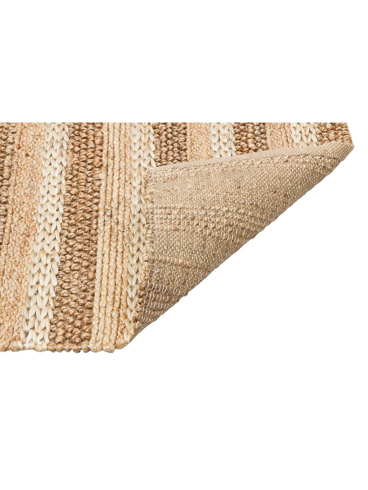 Knit Jüt Farklı Örgü Dokusuna Sahip El Dokuma Naturel Jüt Hasır Halı 1410 NATURAL XW - Carpetdocia