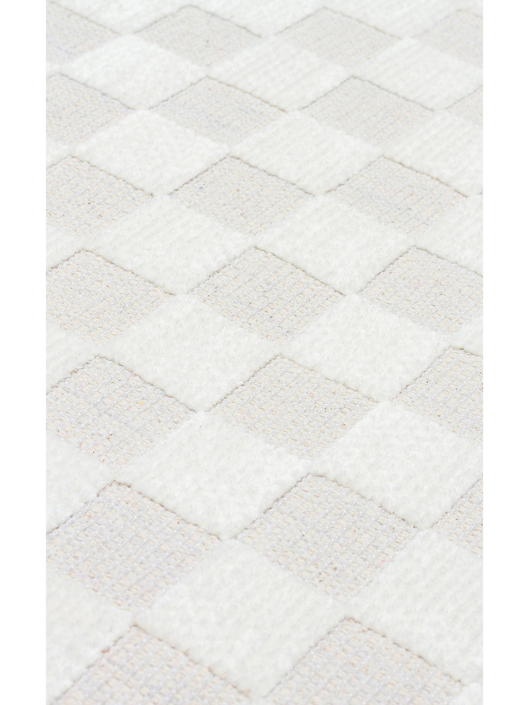 Lino Serisi Mutfak Oturma Odası Salon Antre Koridor Yıkanabilir Kaymaz Taban Pamuklu Kilim 02 CREAM - Carpetdocia