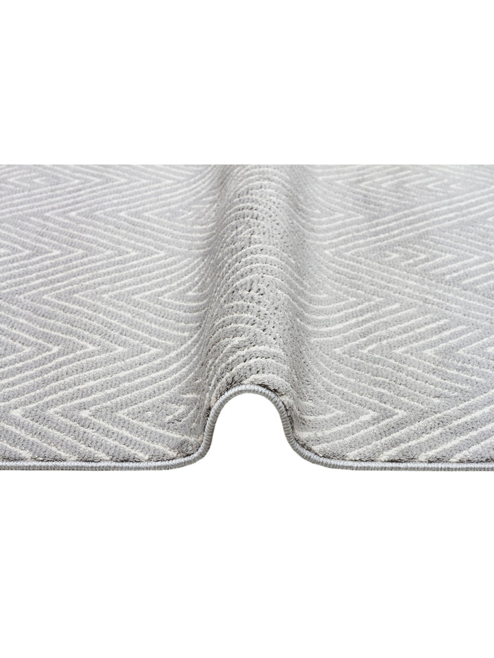 Lounge Serisi Etnik Desenlere Sahip Salon Oturma Odası Koridor Yumuşak Modern Halı 01 GREY WHITE - Carpetdocia