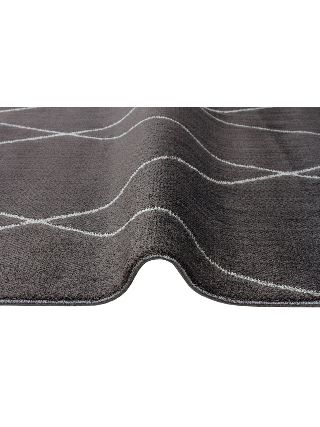 Lounge Serisi Etnik Desenlere Sahip Salon Oturma Odası Koridor Yumuşak Modern Halı 02 BLACK GREY - Carpetdocia