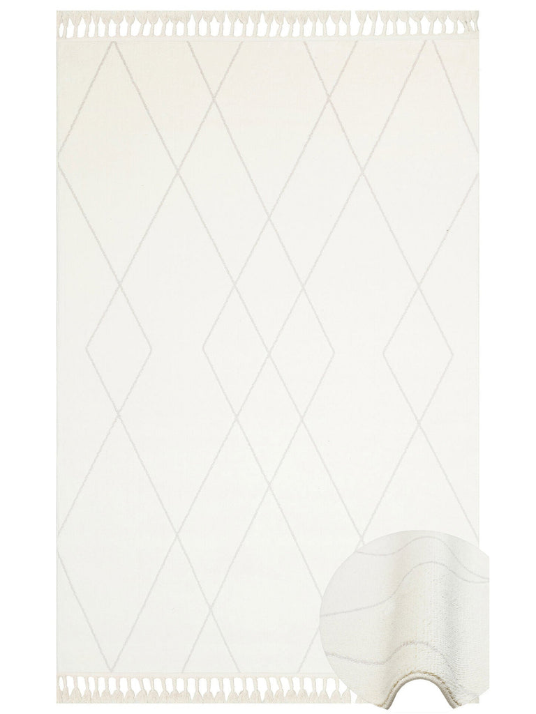 سلسلة Lounge سجادة صالون ذات تصميمات عرقية وممرات ناعمة وعصرية 02 WHITE