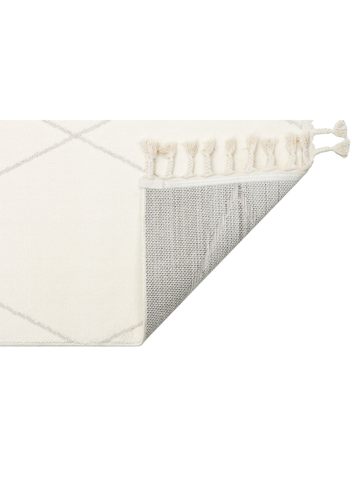 Lounge Serisi Etnik Desenlere Sahip Salon Oturma Odası Koridor Yumuşak Modern Halı 02 WHITE - Carpetdocia