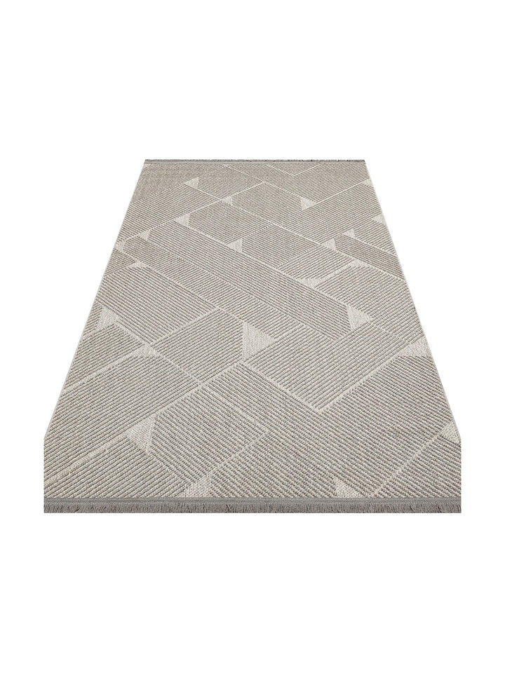 Mali Yumuşak Tuşeli Örgü Dokuma Oturma Odası Koridor Antre Yatak Odası Modern Halı 10 GREY - Carpetdocia