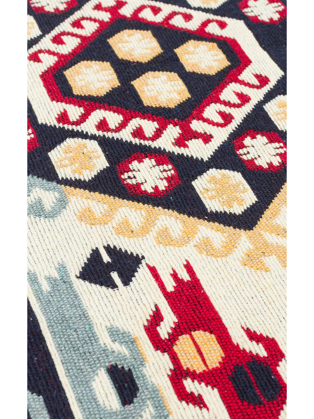 Maya %100 Naturel Pamuk Yıkanabilir Çift Taraflı Oturma Odası Mutfak Koridor Modern Kilim 30 RED - Carpetdocia