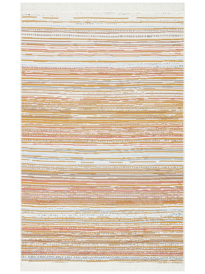 Maya %100 Naturel Pamuk Yıkanabilir Çift Taraflı Oturma Odası Mutfak Koridor Modern Kilim 35 MULTY - Carpetdocia