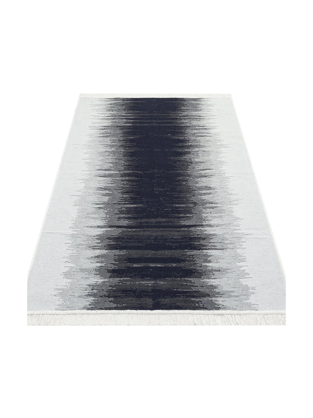 Maya %100 Naturel Pamuk Yıkanabilir Çift Taraflı Oturma Odası Mutfak Koridor Modern Kilim 40BLCKWHI - Carpetdocia