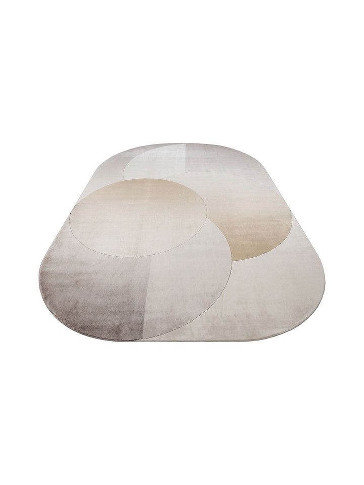 Monza Geometrik Desenli Yüksek Kalite Sık Dokuma Parlak Modern Salon Halısı 06 CREAM GOLD - Carpetdocia