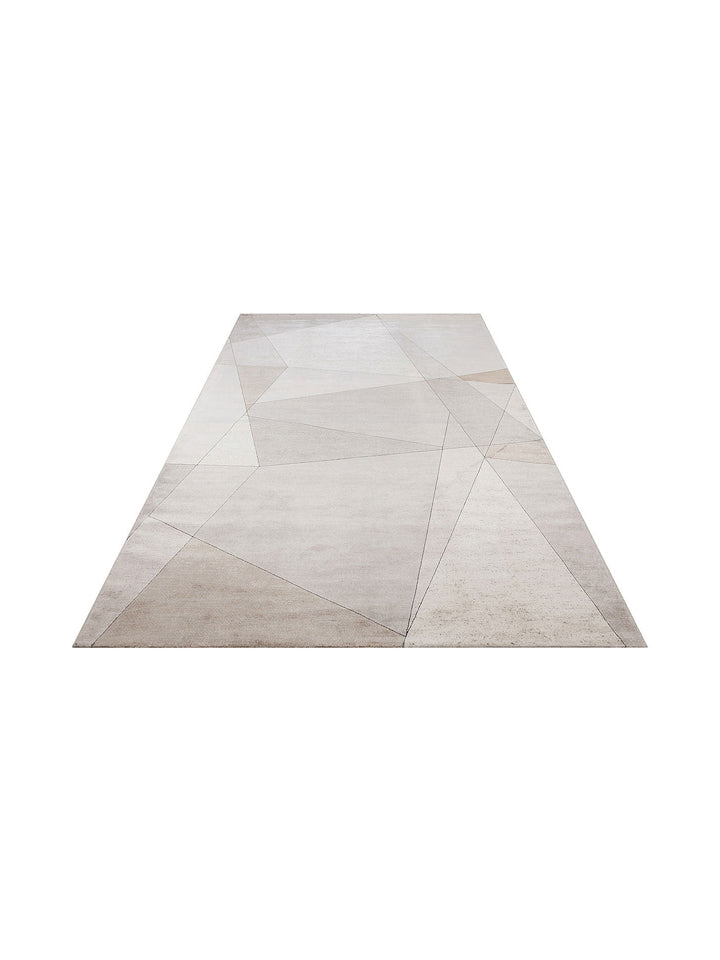 Monza Geometrik Desenli Yüksek Kalite Sık Dokuma Parlak Modern Salon Halısı 07 CREAM GOLD - Carpetdocia