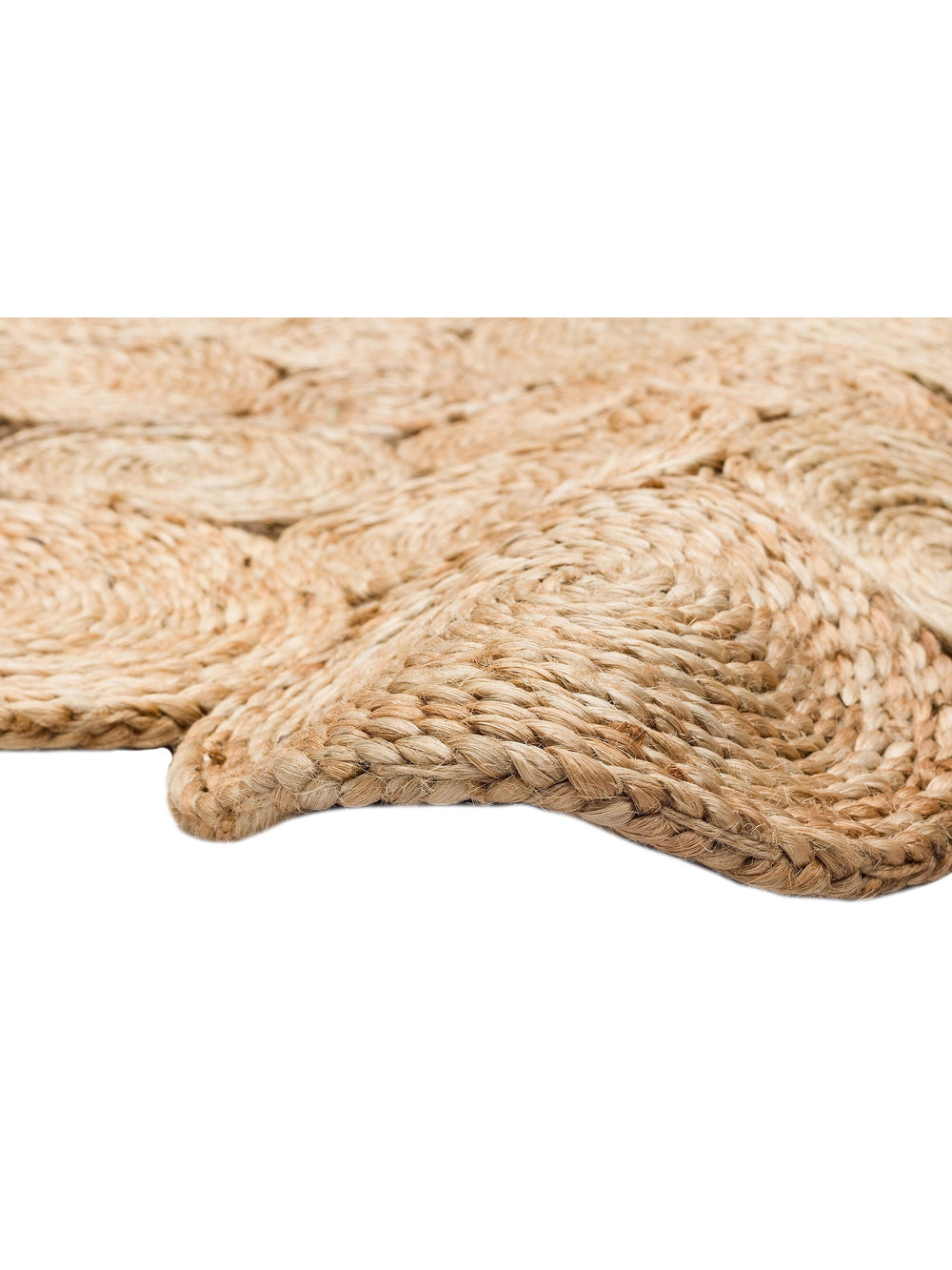 Only Jüt Yuvarlak ve Oval %100 Naturel Oturma Odası Antre Mutfak Balkon El Dokuma Halı CA111NATXW - Carpetdocia