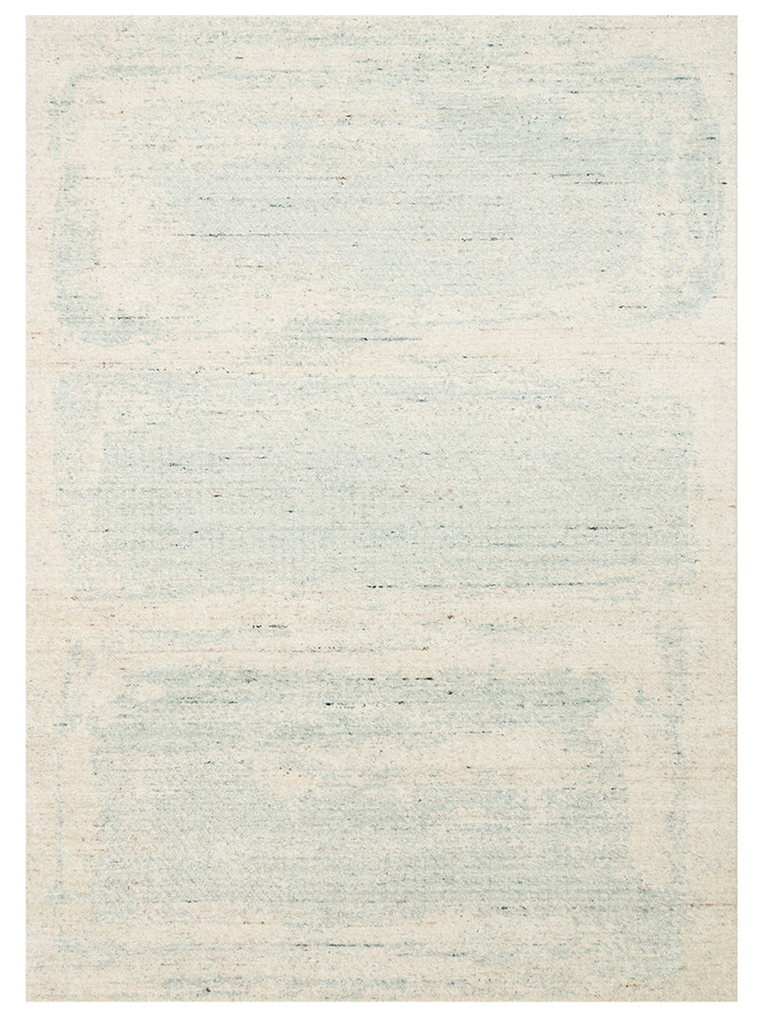 Palette Serisi %100 Naturel Yün Viskon Pamuk El Dokuma İskandinav Salon Oturma Odası Halı BEIGE TEAL - Carpetdocia