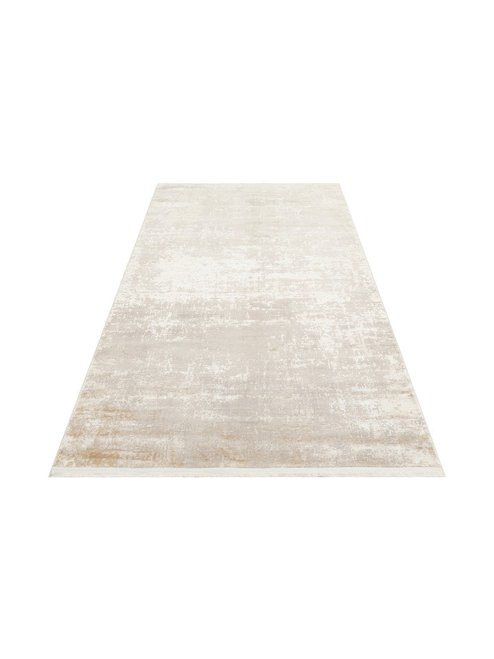 Paris Parlak İpeksi Görünümlü Salon Oturma Odası Koridor Antre Modern Halı 01 BEIGE NW - Carpetdocia