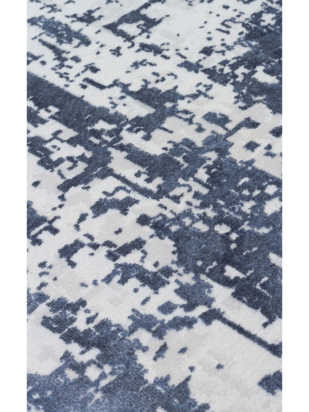 Paris Parlak İpeksi Görünümlü Salon Oturma Odası Koridor Antre Modern Halı 01 DENIM NW - Carpetdocia