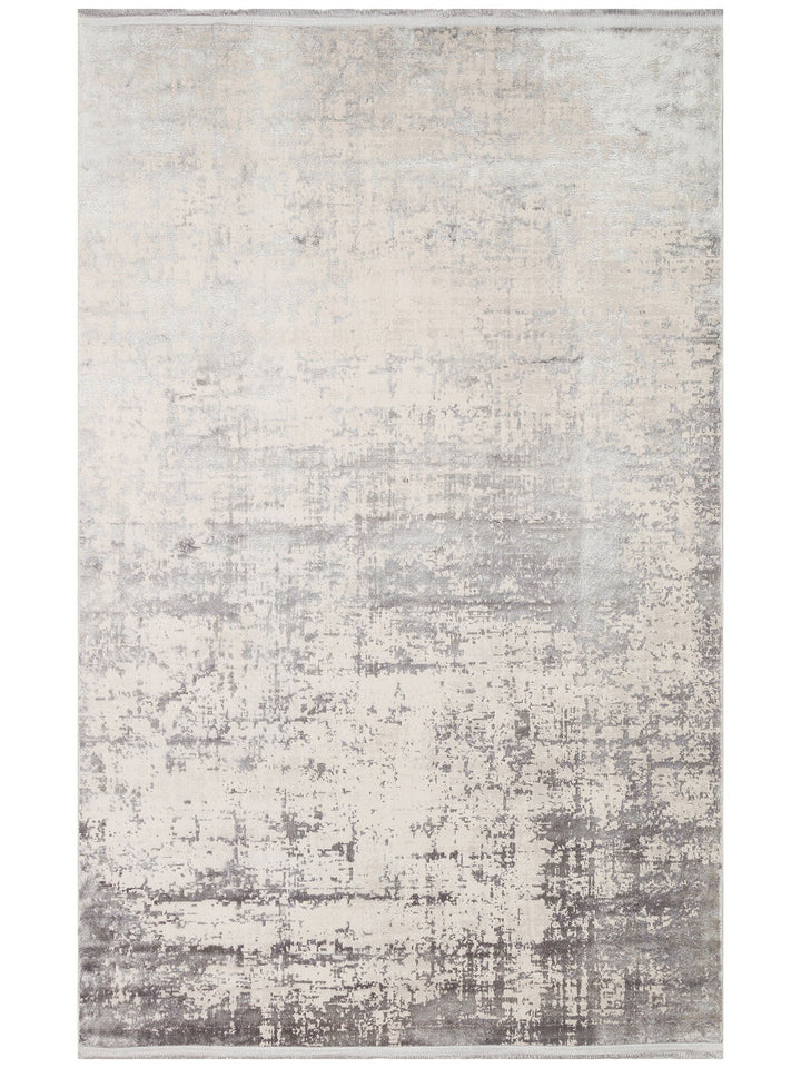Paris Parlak İpeksi Görünümlü Salon Oturma Odası Koridor Antre Modern Halı 01 GREY NW - Carpetdocia