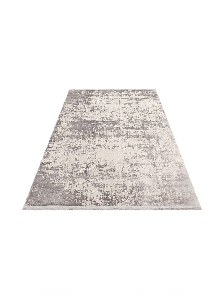Paris Parlak İpeksi Görünümlü Salon Oturma Odası Koridor Antre Modern Halı 01 GREY NW - Carpetdocia