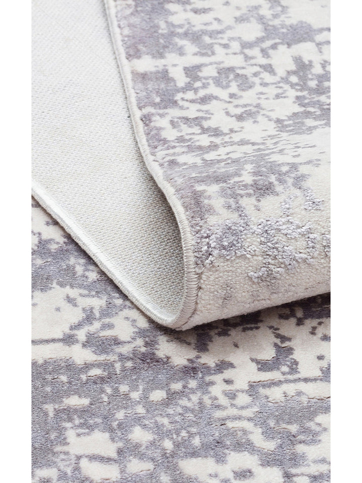 Paris Parlak İpeksi Görünümlü Salon Oturma Odası Koridor Antre Modern Halı 01 GREY NW - Carpetdocia