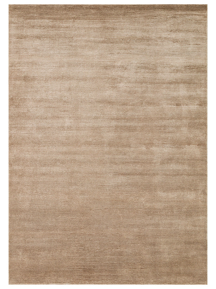 Portofino Serisi %100 Naturel Viskon Yün Pamuk El Dokuma Modern Salon Oturma Odası Halı BROWN - Carpetdocia
