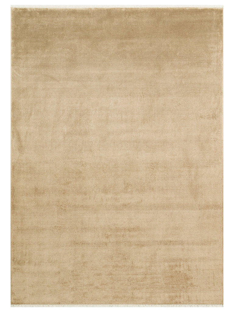 Queen Series 100% Natural Viscose Bright Modern Handmade Living Room Carpet BEIGE