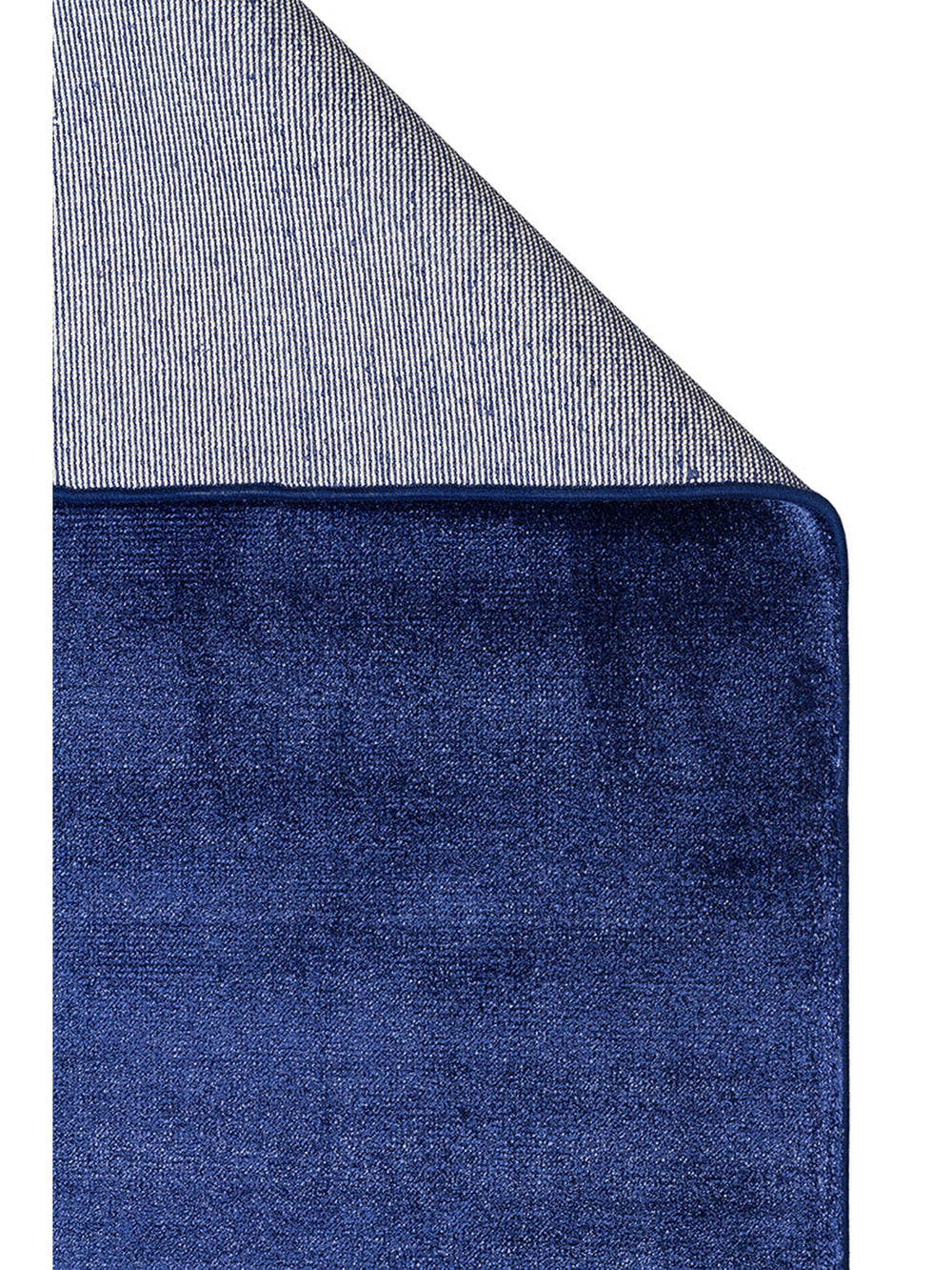 Queen Serisi %100 Naturel Viskon Parlak Modern El Emeğiyle Üretilen Salon Oturma Odası Halı MID BLUE - Carpetdocia