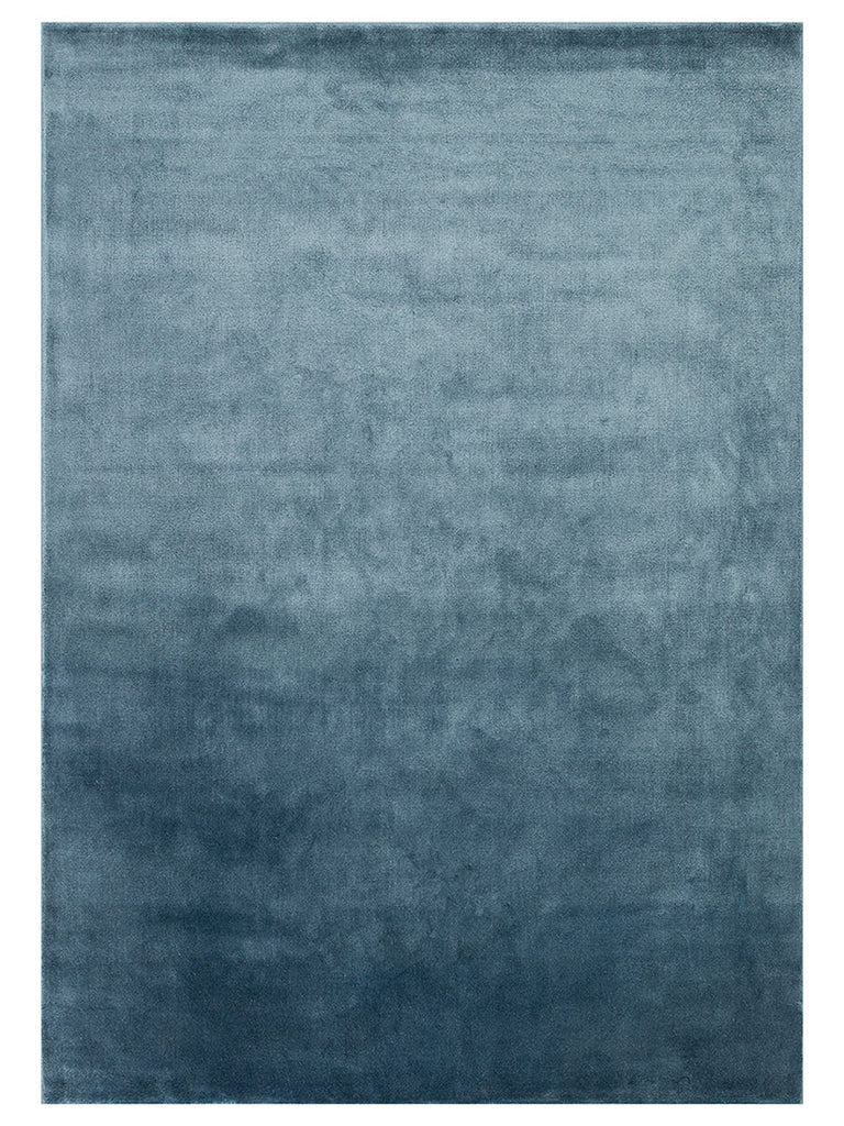 Queen Series 100% Natural Viscose Bright Modern Handmade Living Room Carpet NBLUE