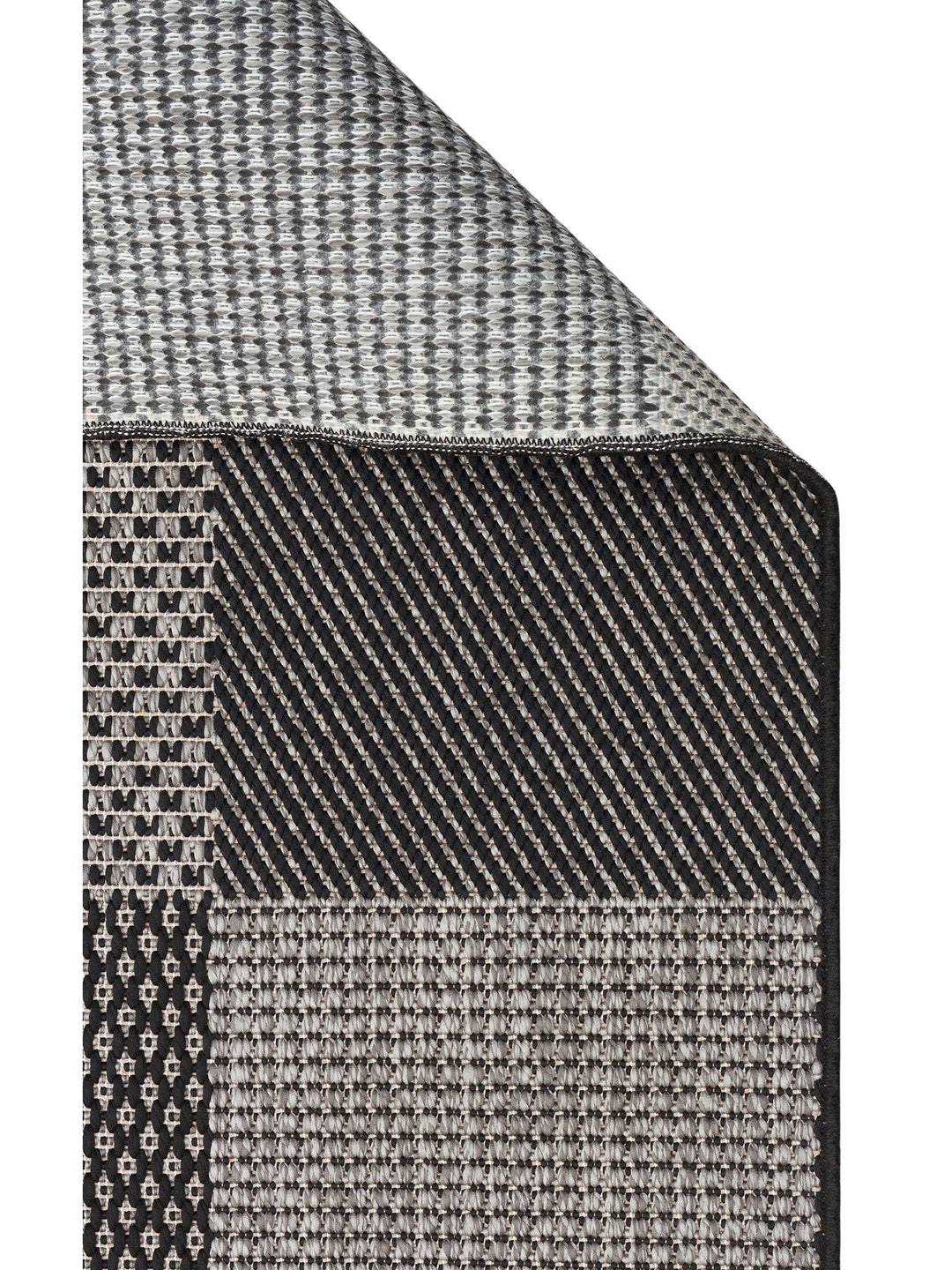Resort Pamuklu Kaymaz Tabanlı Oturma Odası Koridor Antre Mutfak Şık Kilim 01 DARK GREY - Carpetdocia