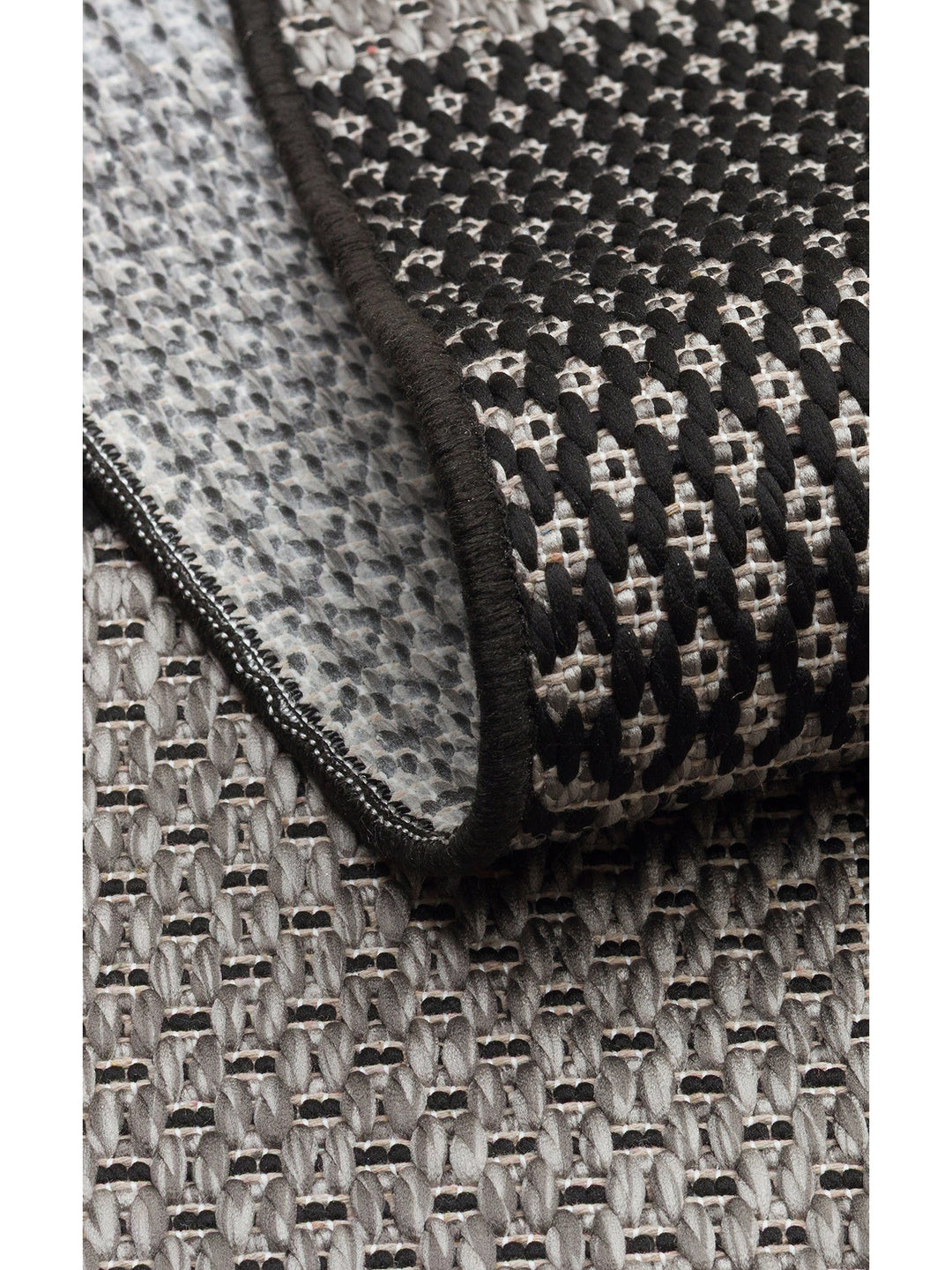Resort Pamuklu Kaymaz Tabanlı Oturma Odası Koridor Antre Mutfak Şık Kilim 01 DARK GREY - Carpetdocia