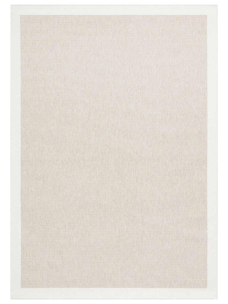 Resort Serisi Bordürlü Hav Toz Vermez Kaymaz Tabanlı Şık Kilim 05 BEIGE CREAM