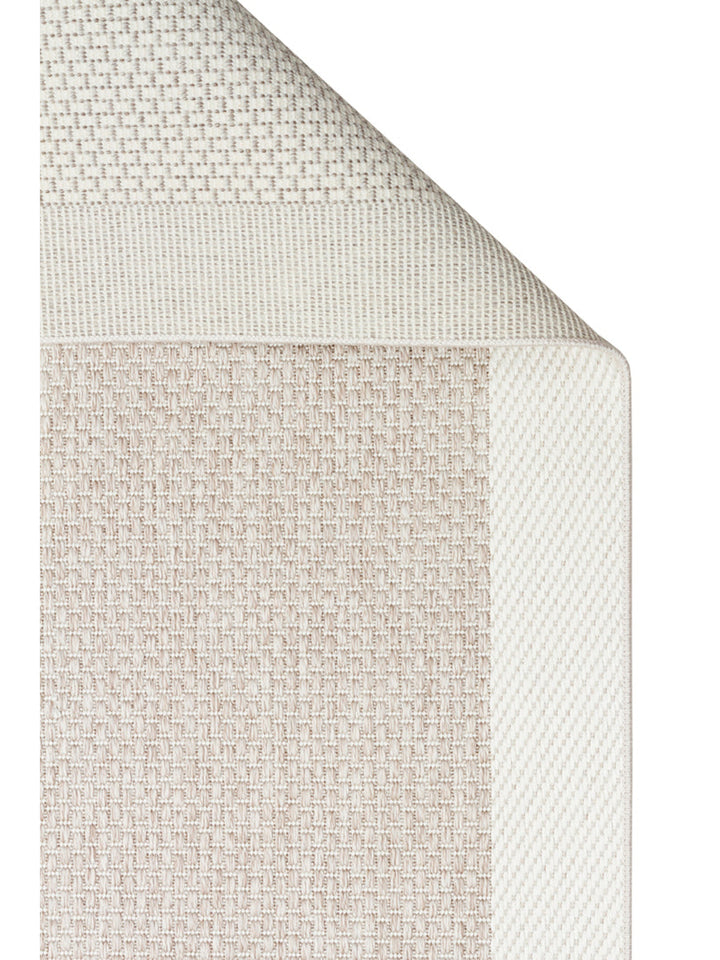 Resort Serisi Bordürlü Hav Toz Vermez Kaymaz Tabanlı Şık Kilim 05 BEIGE CREAM