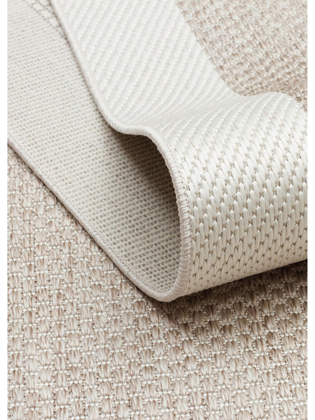 Resort Serisi Bordürlü Hav Toz Vermez Kaymaz Tabanlı Şık Kilim 05 BEIGE CREAM