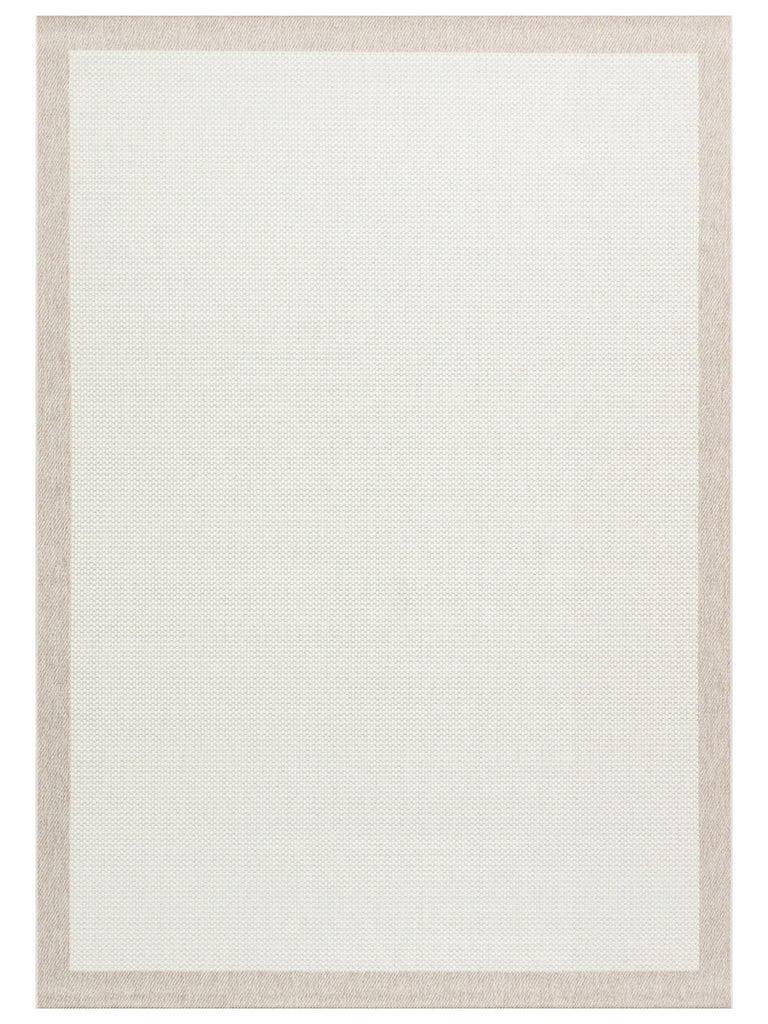 Resort Serisi Bordürlü Hav Toz Vermez Kaymaz Tabanlı Şık Kilim 05 CREAM BEIGE