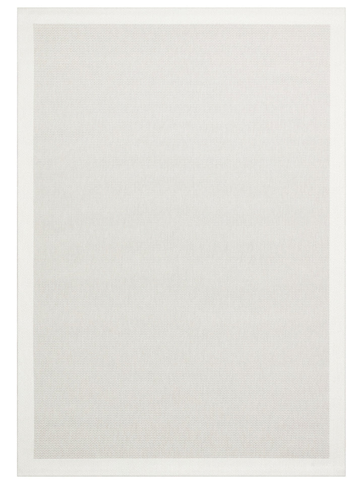 Resort Serisi Bordürlü Hav Toz Vermez Kaymaz Tabanlı Şık Kilim 05 GREY CREAM