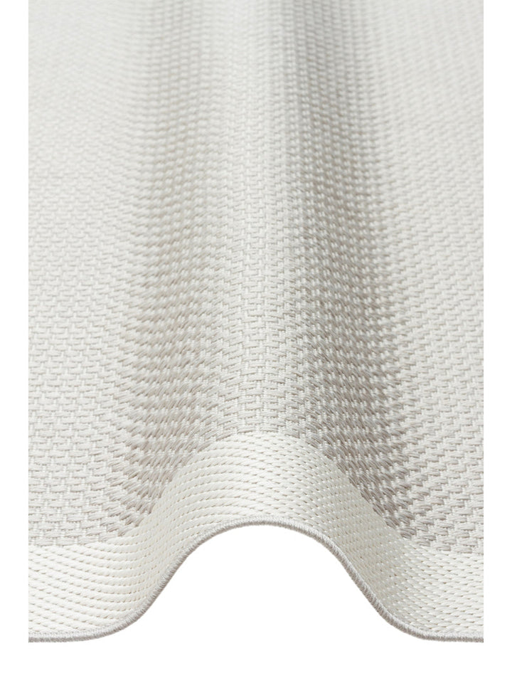 Resort Serisi Bordürlü Hav Toz Vermez Kaymaz Tabanlı Şık Kilim 05 GREY CREAM
