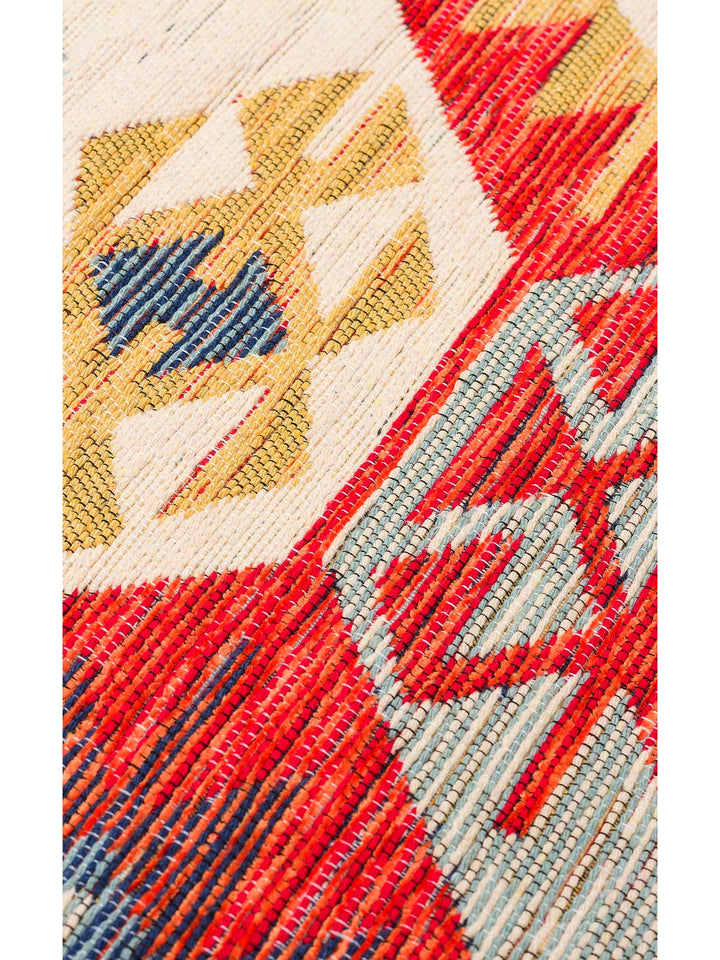 Rota Yıkanabilir, Çift Taraflı Kullanıma Uygun Yumuşak Tuşeli Otantik Kilim 01 MULTY - Carpetdocia