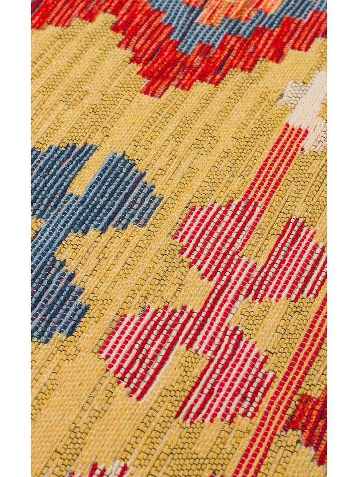 Rota Yıkanabilir, Çift Taraflı Kullanıma Uygun Yumuşak Tuşeli Otantik Kilim 03 RED - Carpetdocia