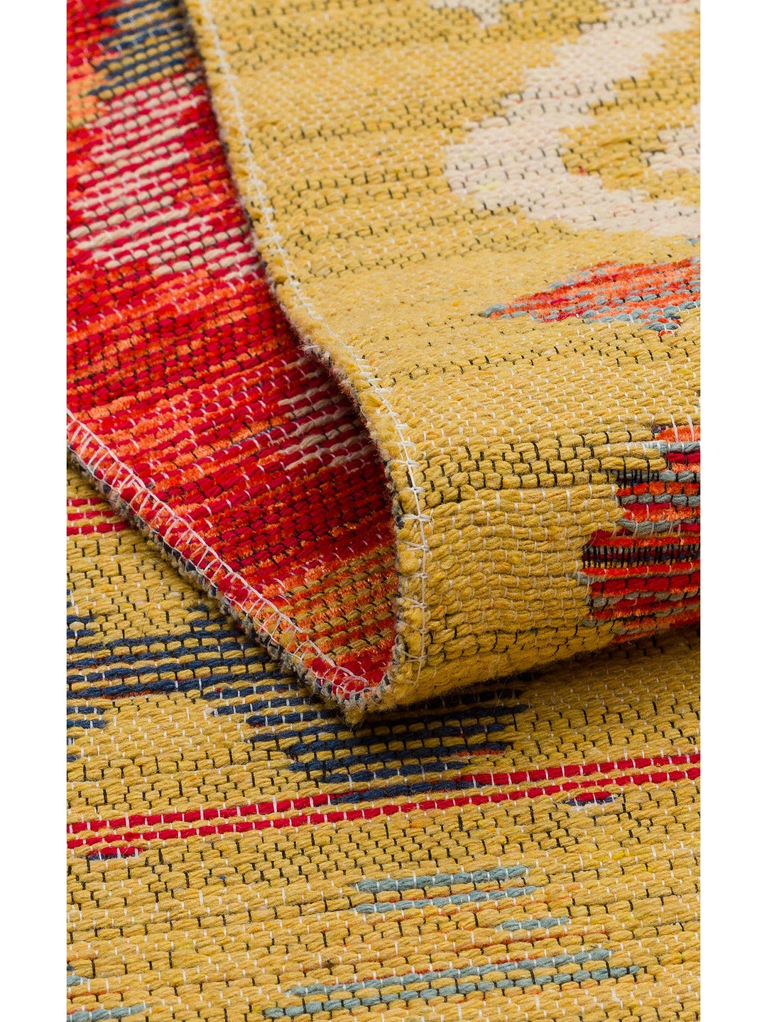 Rota Yıkanabilir, Çift Taraflı Kullanıma Uygun Yumuşak Tuşeli Otantik Kilim 03 RED - Carpetdocia