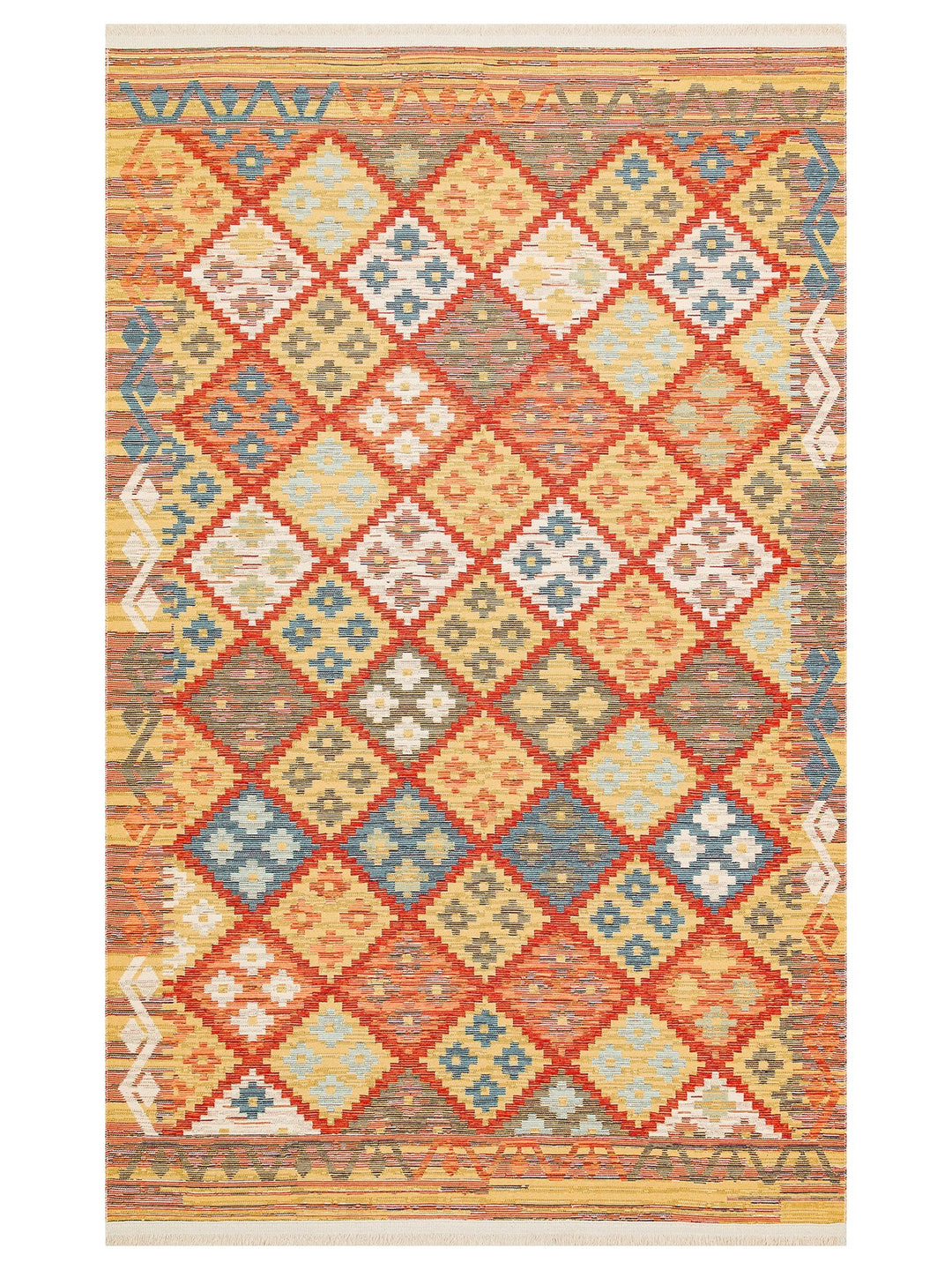 Rota Yıkanabilir, Çift Taraflı Kullanıma Uygun Yumuşak Tuşeli Otantik Kilim 05 TERRA - Carpetdocia