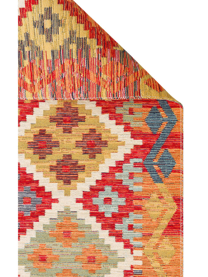 Rota Yıkanabilir, Çift Taraflı Kullanıma Uygun Yumuşak Tuşeli Otantik Kilim 05 TERRA - Carpetdocia