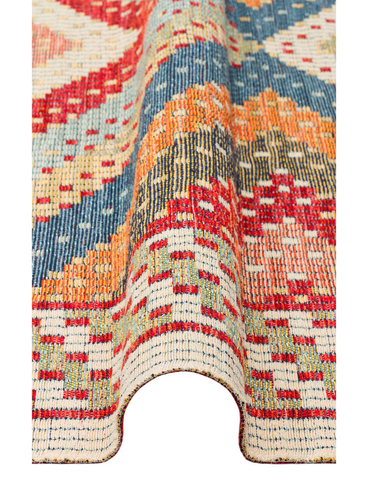 Rota Yıkanabilir, Çift Taraflı Kullanıma Uygun Yumuşak Tuşeli Otantik Kilim 10 RED - Carpetdocia
