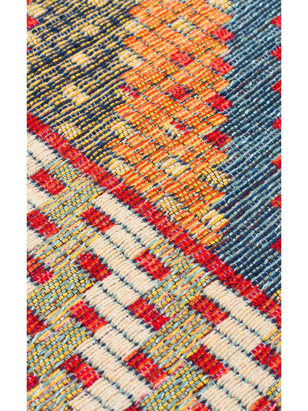 Rota Yıkanabilir, Çift Taraflı Kullanıma Uygun Yumuşak Tuşeli Otantik Kilim 10 RED - Carpetdocia