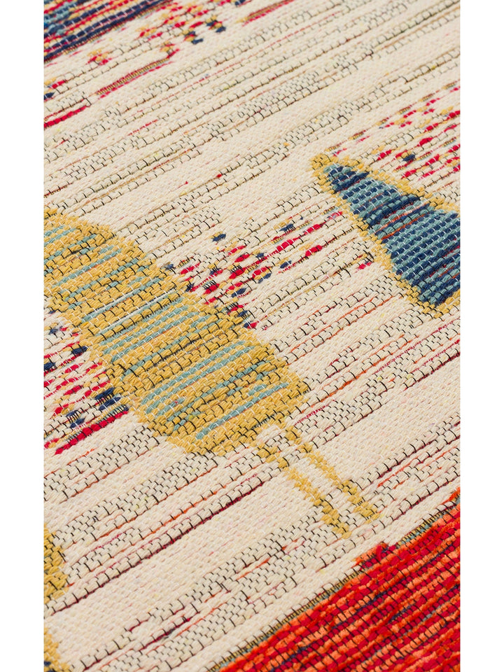 Rota Yıkanabilir, Çift Taraflı Kullanıma Uygun Yumuşak Tuşeli Otantik Kilim 12 TERRA - Carpetdocia
