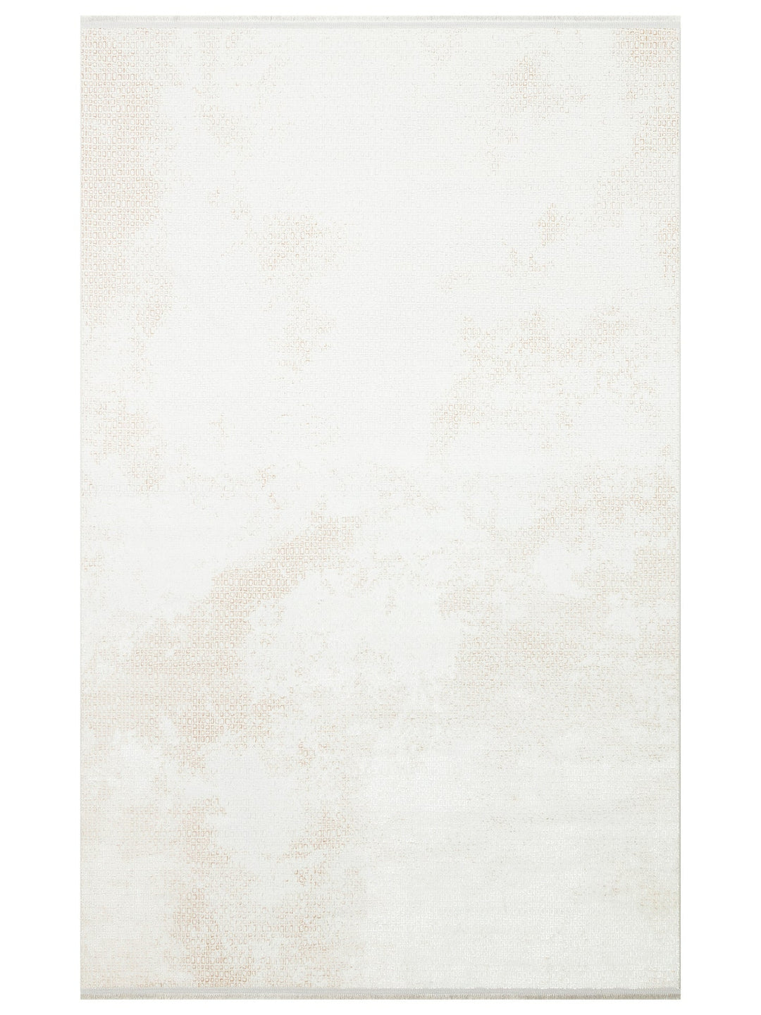 Smooth Yıkanabilir Kaymaz Parlak Oturma Odası Salon Koridor İnce Dokuma Modern Halı 108 CREAM BEIGE - Carpetdocia