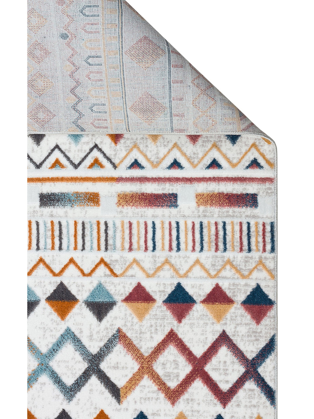 Smooth Yıkanabilir Kaymaz Parlak Oturma Odası Salon Koridor İnce Dokuma Modern Halı 111 MULTY XW - Carpetdocia